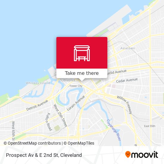 Prospect Av & E 2nd St map