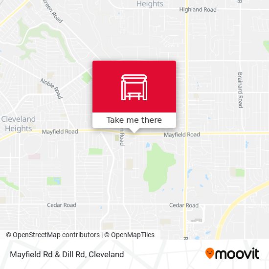 Mayfield Rd & Dill Rd map