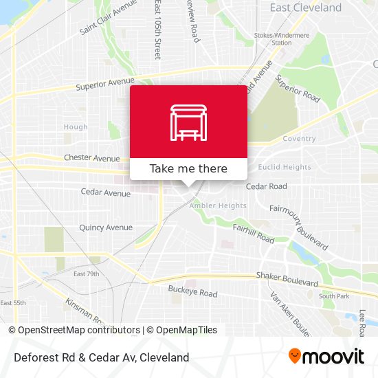 Deforest Rd & Cedar Av map