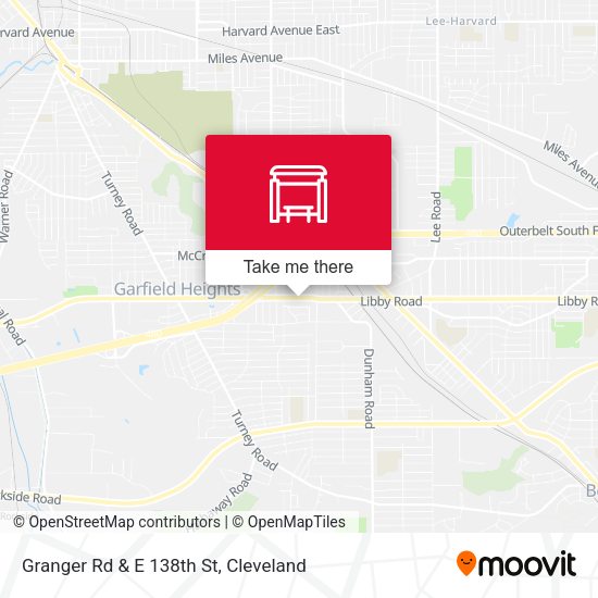 Granger Rd & E 138th St map