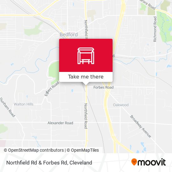 Northfield Rd & Forbes Rd map