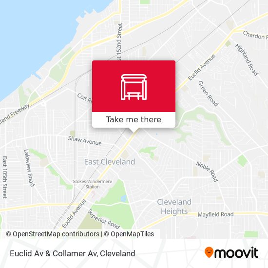 Euclid Av & Collamer Av map