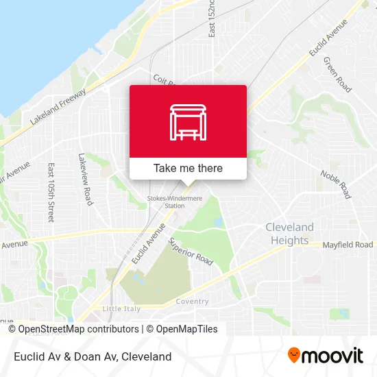 Euclid Av & Doan Av map