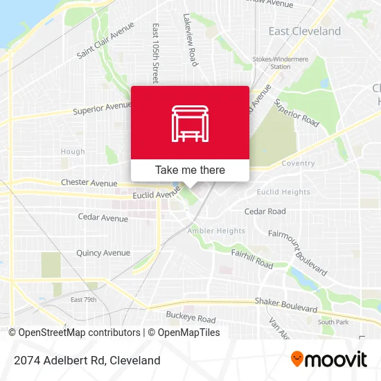 2074 Adelbert Rd map