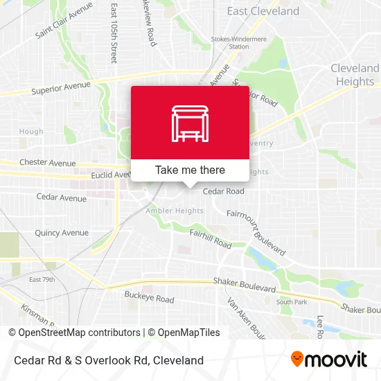 Cedar Rd & S Overlook Rd map