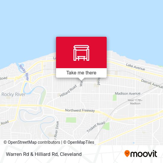 Warren Rd & Hilliard Rd map