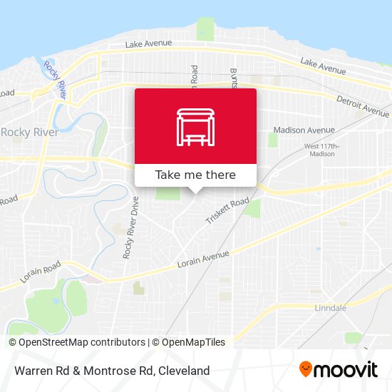 Warren Rd & Montrose Rd map