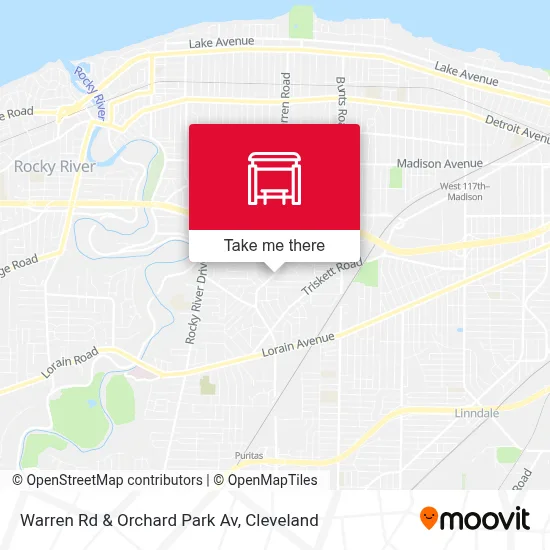 Warren Rd & Orchard Park Av map
