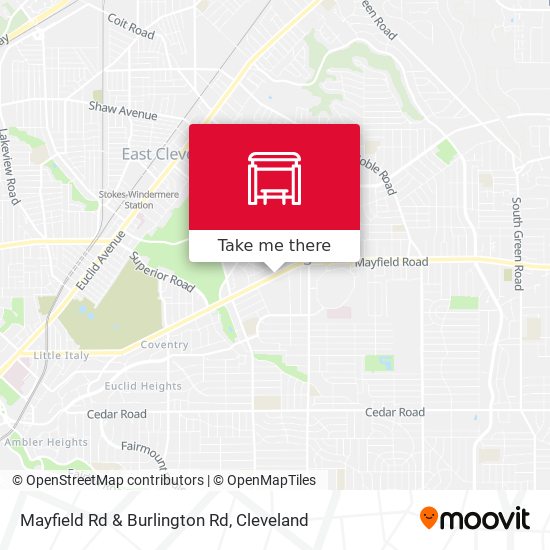 Mayfield Rd & Burlington Rd map