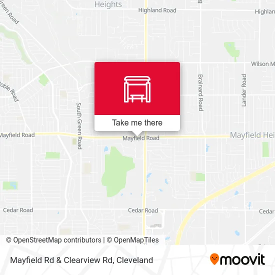 Mayfield Rd & Clearview Rd map