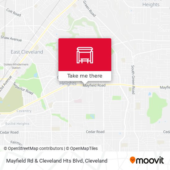 Mayfield Rd & Cleveland Hts Blvd map