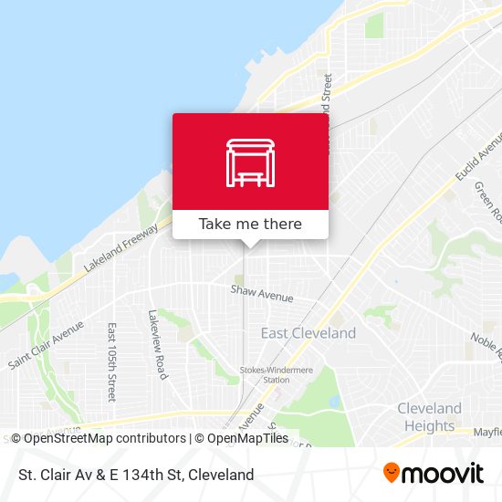 St. Clair Av & E 134th St map