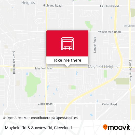 Mayfield Rd & Sunview Rd map