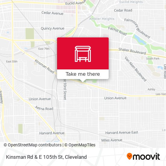 Kinsman Rd & E 105th St map