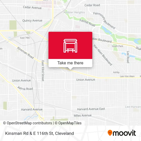 Mapa de Kinsman Rd & E 116th St