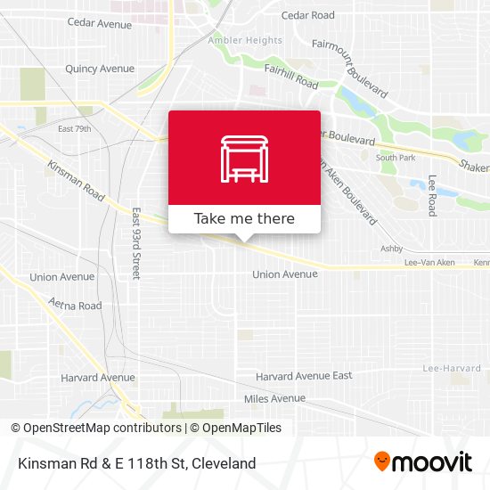 Kinsman Rd & E 118th St map