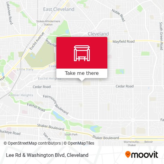 Lee Rd & Washington Blvd map