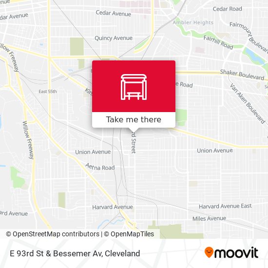 E 93rd St & Bessemer Av map