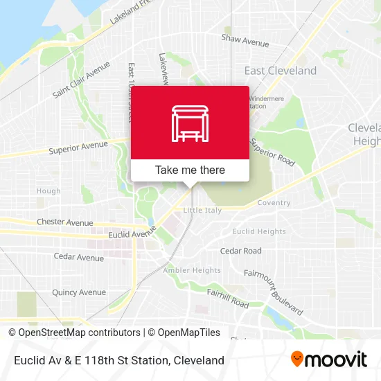 Euclid Av & E 118th St Station map