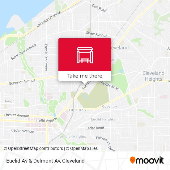 Euclid Av & Delmont Av map