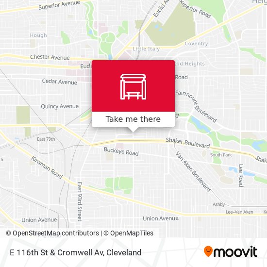 E 116th St & Cromwell Av map