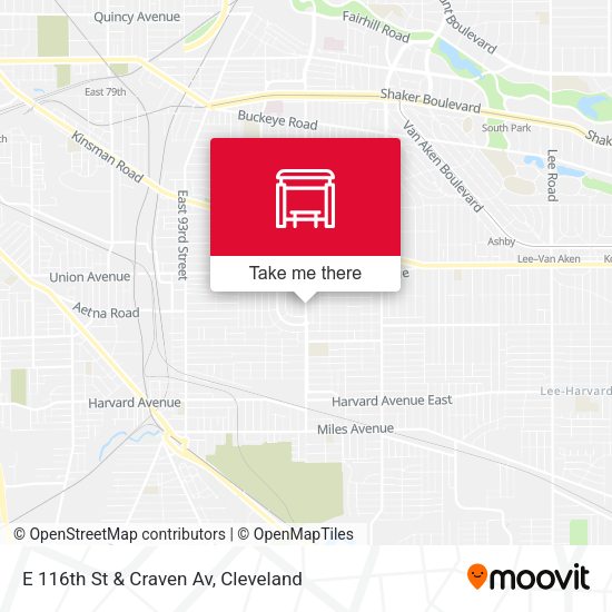E 116th St & Craven Av map