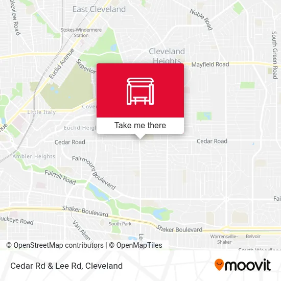 Cedar Rd & Lee Rd map