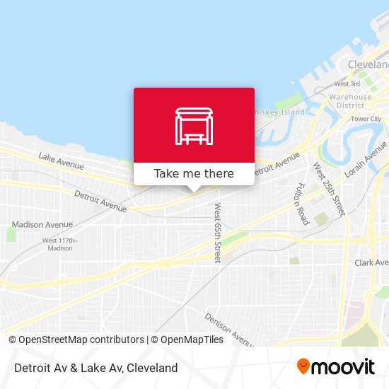 Detroit Av & Lake Av map