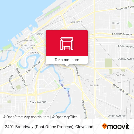 2401 Broadway (Post Office Process) map