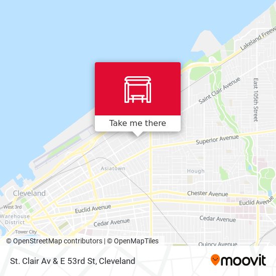 St. Clair Av & E 53rd St map