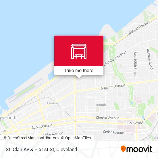 Mapa de St. Clair Av & E 61st St