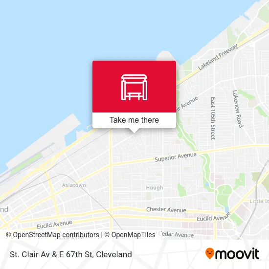 Mapa de St. Clair Av & E 67th St