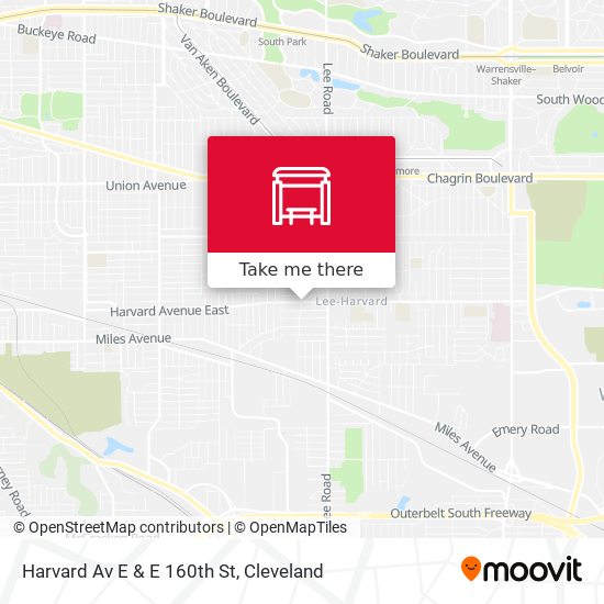 Harvard Av E & E 160th St map