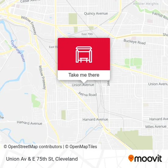 Union Av & E 75th St map