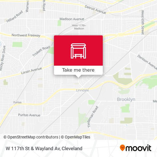 W 117th St & Wayland Av map
