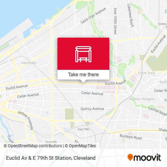 Euclid Av & E 79th St Station map