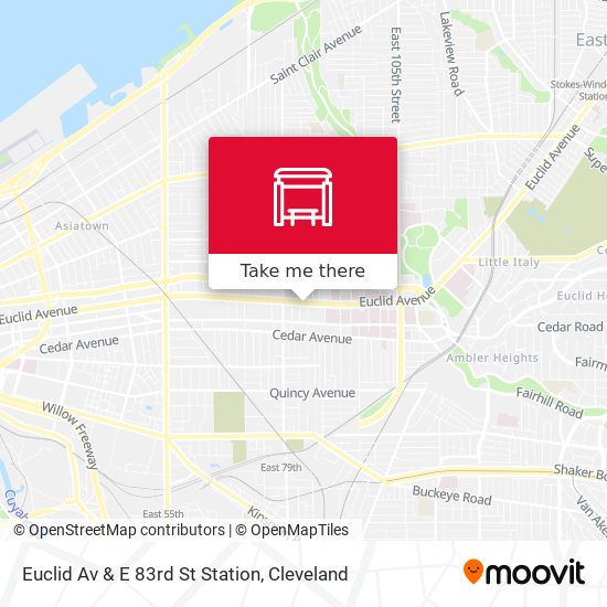 Mapa de Euclid Av & E 83rd St Station