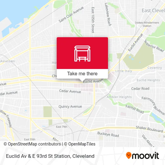 Mapa de Euclid Av & E 93rd St Station