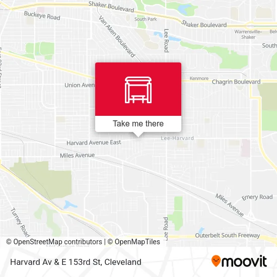 Harvard Av & E 153rd St map