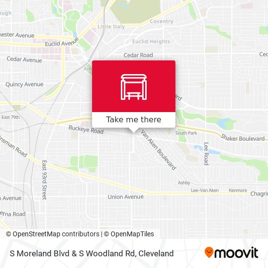 Mapa de S Moreland Blvd & S Woodland Rd