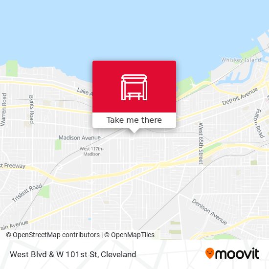 West Blvd & W 101st St map