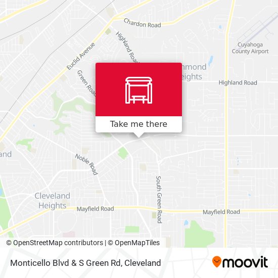 Monticello Blvd & S Green Rd map