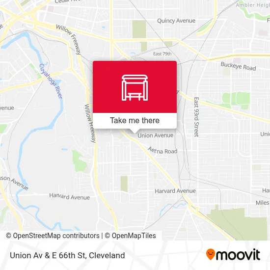 Union Av & E 66th St map