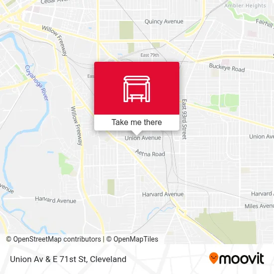 Union Av & E 71st St map