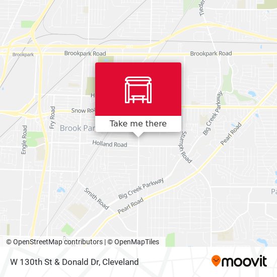 W 130th St & Donald Dr map