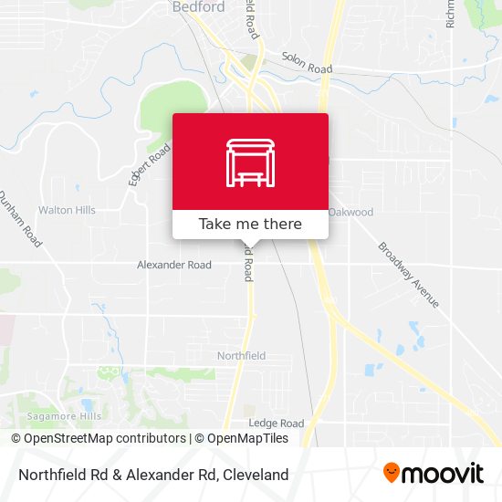Northfield Rd & Alexander Rd map