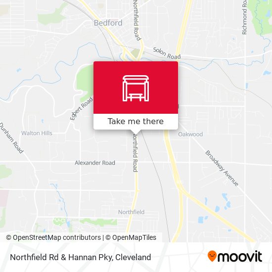 Northfield Rd & Hannan Pky map