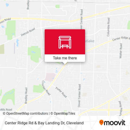Center Ridge Rd & Bay Landing Dr map