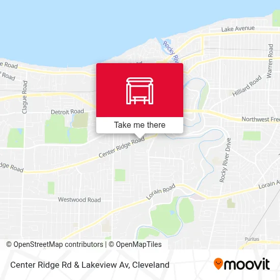 Center Ridge Rd & Lakeview Av map