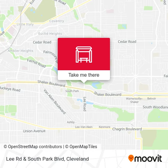 Lee Rd & South Park Blvd map